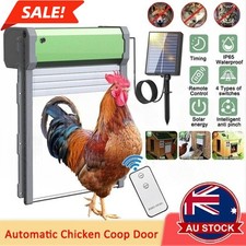 Automatic Chicken Coop Door Solar Powered Opener with Timer Light Sensor Remote