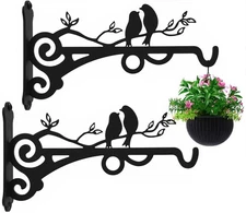 Qktxktzy Multipurpose Hanging Basket Plant Brackets Outdoor Indoor, Heavy Dut