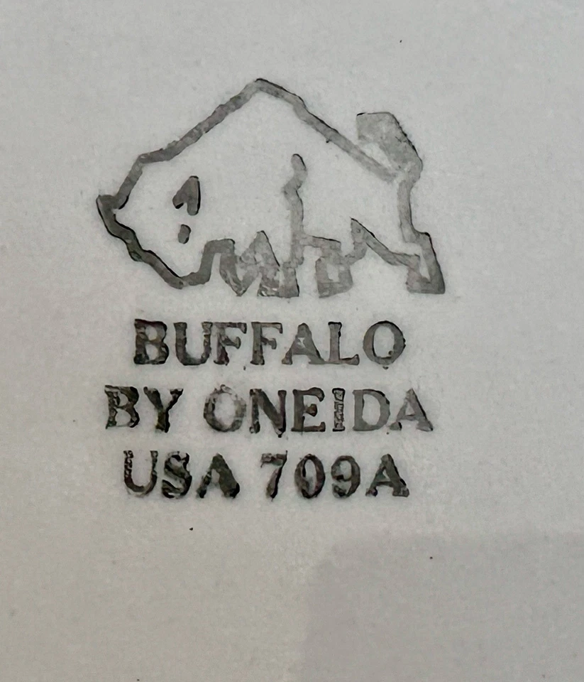 "Juego de 10 platos Buffalo China by Oneida Restaurant Ware crema con borde dorado de 6,5""" Foto 4 de 4