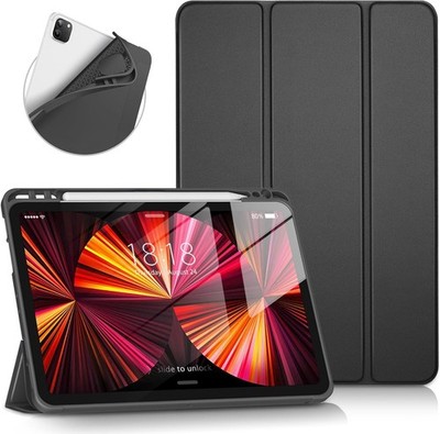Case for iPad Pro 11 inch, Soft Smart Cover with Pencil Holder, Auto Sleep/Wake