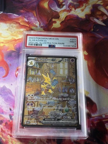PSA 9 Pokémon TCG Alakazam EX Scarlet & Violet 151 Holo Card 201/165