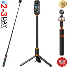 2 in 1 Action Camera Invisible Selfie Stick Tripod for Insta360 X5/X4/X3-48" Ext