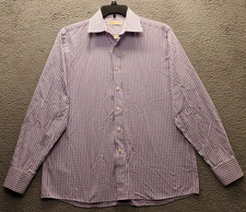 Michael Kors Dress Shirt Men Large Multi Plaid Long Sleeve Regular Fit Button Up