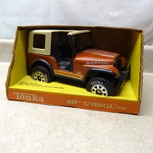 Vintage Tonka Jeep CJ Laredo Truck No. 2956 in Box, 1979, Pressed Steel Vehicle
