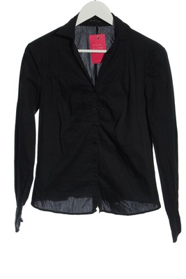 SISLEY Langarmhemd Damen Hemd Gr. DE 36 schwarz Casual-Look