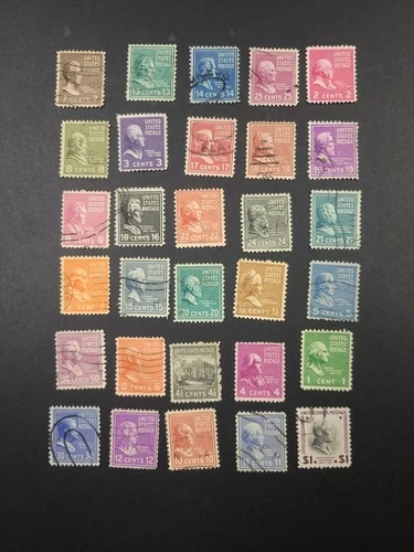 US Stamp Collection used Prexies to $1 mixed condition