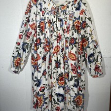 Cottage Prairie Women’s Sz XL Old Navy Floral Midi Dress Pleated Bodice