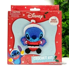 Disney Lilo And Stitch Crochet Kit Make A Stitch As Santa Claus Christmas Plush 