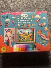 Kiditos 3D Air Dry Clay Picture Frame DIY Kit 24 Colors Kids Craft Ages 3 