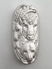 Bison Bullion 5 oz .999 Fine Silver Hand Poured Bar