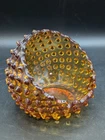 Vintage FENTON MCM Amber Hobnail Orb Ashtray/Bowl/Trinket Dish PERFECT SEE PICS!