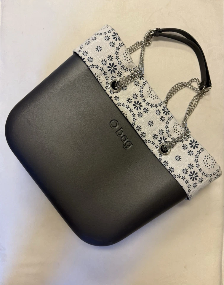 O BAG Borsa Large Completa Con Sacca Interna, 2 Bordi E Manico - Immagine 3 di 4