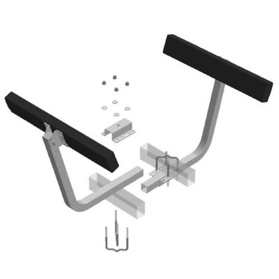 CE Smith - 27660 2-Foot Bunk Board Guide-On - Adjustable Boat Trailer with...
