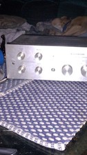 Kenwood Integrated Amplifier 2-Channel 3 Inputs AUX Tape Tuner RCA Silver/Black