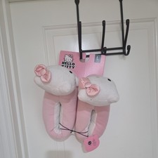 NWT Women's Size LG 9 - 10 Figural Hello Kitty Plush Slippers By Sanrio