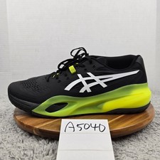 Asics Mens 12 Gel-Resolution X Black White Yellow Athletic Tennis Shoe 1041A481