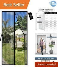 Durable Magnetic Fly Screen Door with Instant Close - Ideal for 30x80 Inch Doors