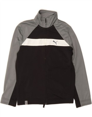 Puma Jungen Trainingsanzug Oberteil Jacke 9-10 Jahre schwarz Colourblock Polyester DC32