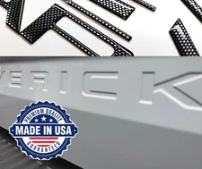 COMPATIBLE WITH 2022 23 24 25 26 3D DOMED RAISED CARBON TAILGATE LETTERS US MADE