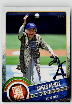 Agnes McKee 2015 Topps #FP-06 First Pitch San Diego Padres