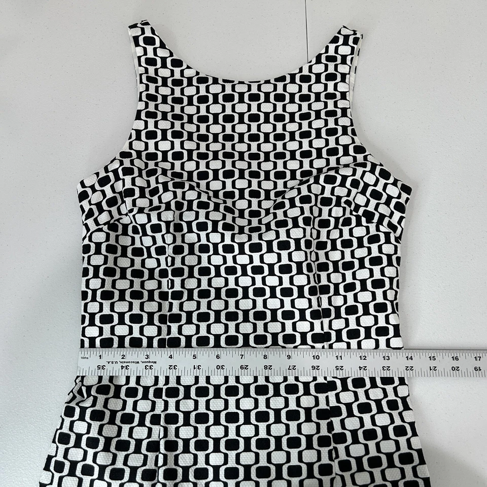 Max & Cleo женское платье 8 черный геометрический 70-х ретро вдохновил Groovy коктейль - Изображение 4 из 4