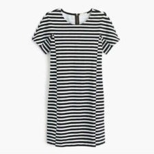 J. Crew Striped Ponte Shift Dress, S