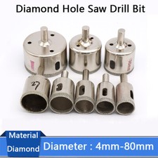 Diamond Hole Saw Drill Bit 4-80mm For Glass Marble Porcelain Cutter Hole Opener