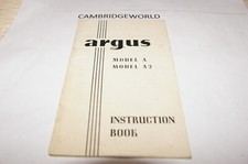 ARGUS A A2 INSTRUCTION MANUAL GUIDE BOOK GENUINE ORIGINAL