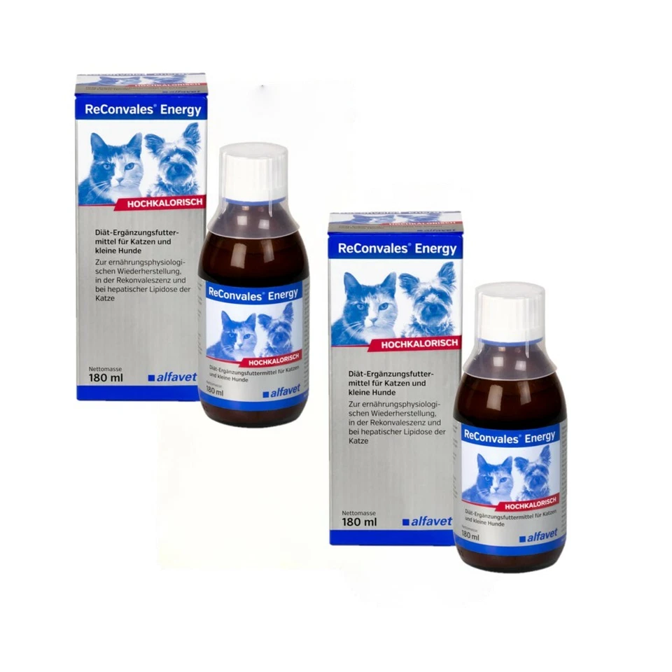 Reconvales Energy 2 x 180 ml Aufbaunahrung Hochkalorisch Hund Katze alfavet