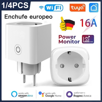 1/4x Smart Steckdose Tuya WIFI WLAN Home Socket Alexa Google Fernbedienung Timer
