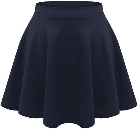 KINDER MÄDCHEN KINDER HOHE TAILLE STRETCH UNI FLIPPIG AUSGESTELLT KURZE SKATERRÖCKE - Bild 9 von 14