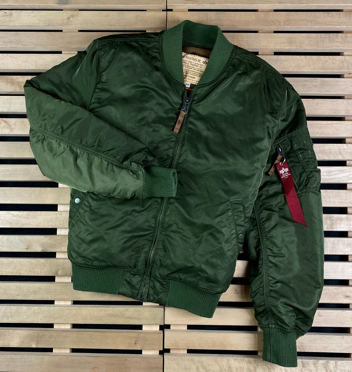 Mens Bomber Jacket Alpha Inbustries Size XL eBay