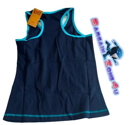 Lazyone Women Pyjama Tops PJ Tank Sleeveless T-Shirts Nightwear Fliptired D56 - Picture 2 of 4