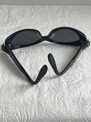 Vintage Authentic Kieselstein-Cord Black Silver Frog Sunglasses Croaked Japan - Picture 9 of 12
