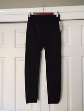 Active Club Women's Fleece Lined Seamless Leggings Size S/M Black
