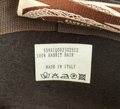 Angiolo Frasconi Firenze Italy x Neiman Marcus Rabbit Hair Hat Brown Wide Brim - 第 9/10 張圖片