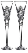 Waterford Crystal 2021 HAPPINESS Times Square CHAMPAGNE FLUTES - Flute #1055459