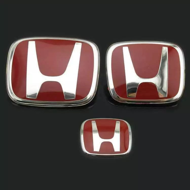 FRONT REAR STEERING 3 x RED EMBLEM FIT FOR CIVIC SI SEDAN 4DOOR 2016-2021 FRONT REAR STEERING 3 x RED EMBLEM FIT FOR CIVIC SI SEDAN 4DOOR 2016-2021