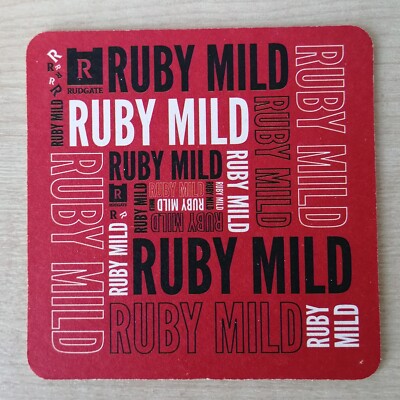 1 x BIERMATTE. RUDGATE BRAUEREI. RUBY MILD. YORK. 4 ZOLL CA. KOSTENLOSES P&P