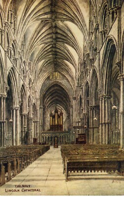 05485 Das Kirchenschiff der Lincoln Cathedral