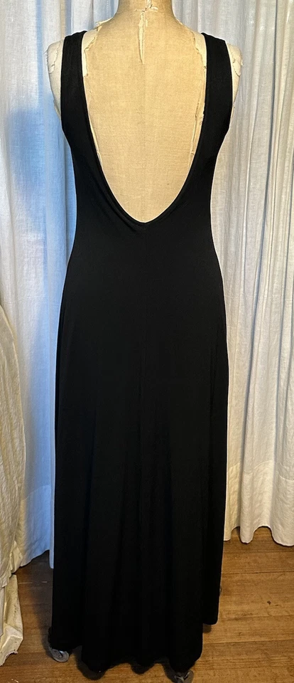 Vestido Midi Vintage Barbara Lerner Blk Jersey Costas Baixas Tamanho M Usado  - Imagem 4 de 4