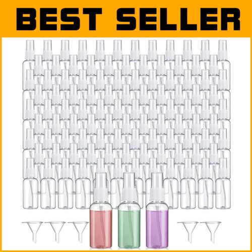 Fine Mist 1 oz Spray Bottles - 200 Pack for Essential Oils, Sanitizers & More