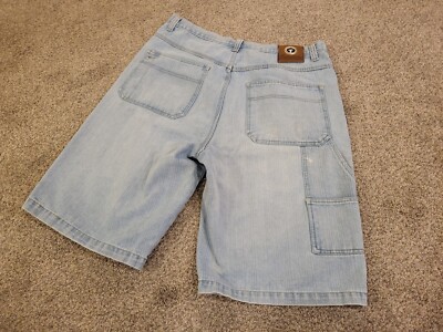 International Tuff Standard Jean Shorts Mens 38 X 13 Light Wash
