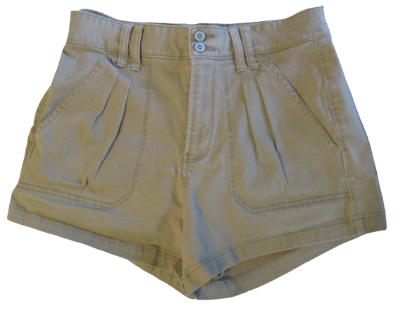 Hollister teen girls juniors khaki pleated shorts ultra high rise