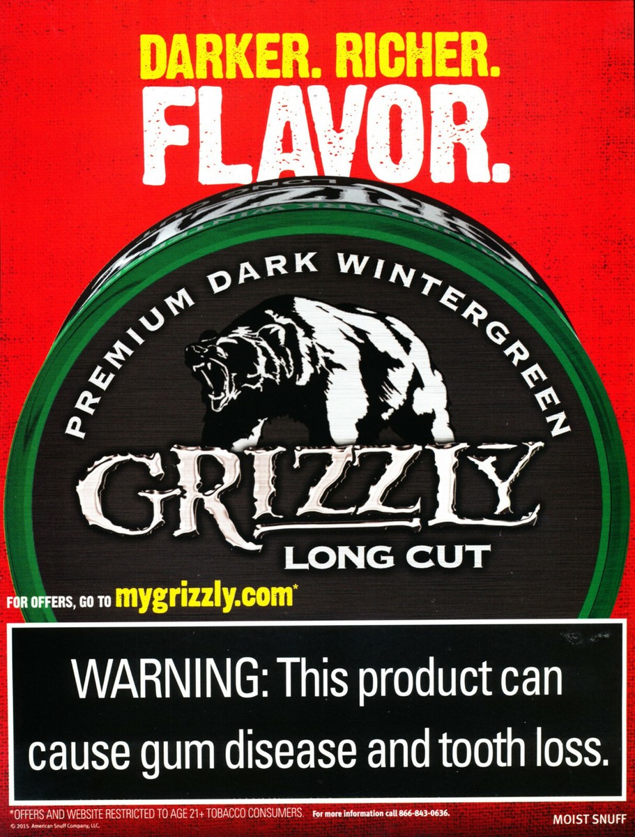 grizzly tobacco advertising Snuff Smokeless Promotional Electric Lighted Sign Slim Moist Pouch Strong 2018 Ad Grizzly Tobacco Pouches