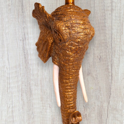 Vintage Elephant Head Lamp With Tusk Home Decor - Picture 7 of 20
