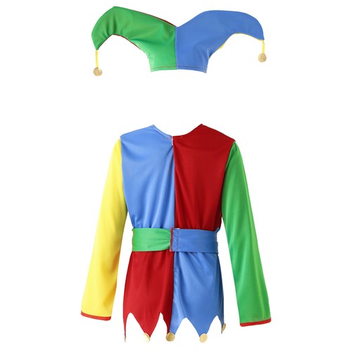 Unisex Kids Boys Clown Costume Set Outfit Halloween Costume Outfit Performance - Picture 18 of 29
