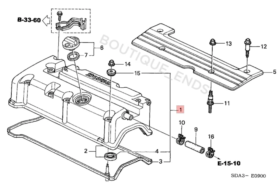 OEM Genuine for Honda Valve Cover Gasket 12030-PNC-000 Civic Accord CR-V RSX TSX - Image 4 of 4