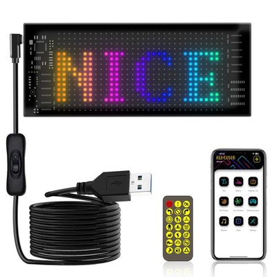 LED Matrix Pixel Panel Bluetooth App Flexible RGB-Muster Animation Display DE