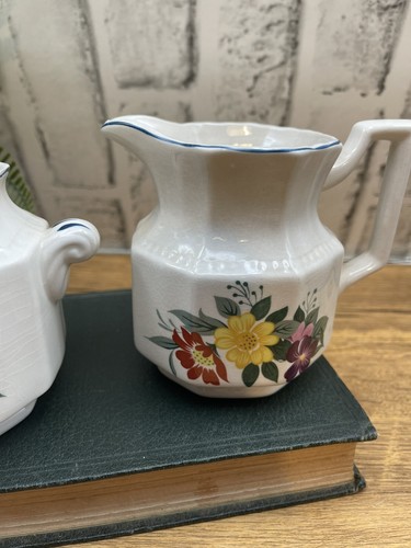 Set crema e zucchero Provincial by Kensington Staffords Ironstone vintage cottage - Foto 3 di 13
